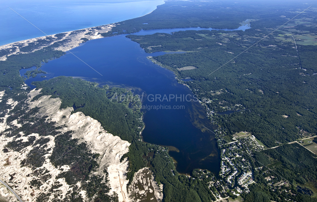 Hamlin Lake, Looking North in Mason County, Michigan